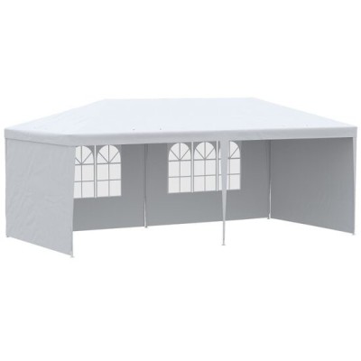 Pavilion pentru gradina/comercial, cadru metalic, 4 pereti, pliabil, alb, 5.85x2.95x2.55 m GartenVIP DiyLine foto
