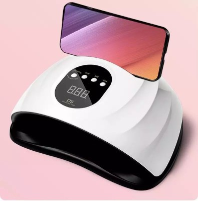 Lampa Profesionala 2 in 1 cu suport telefon , 168W, 57 LED-UV, Display Digital, foto