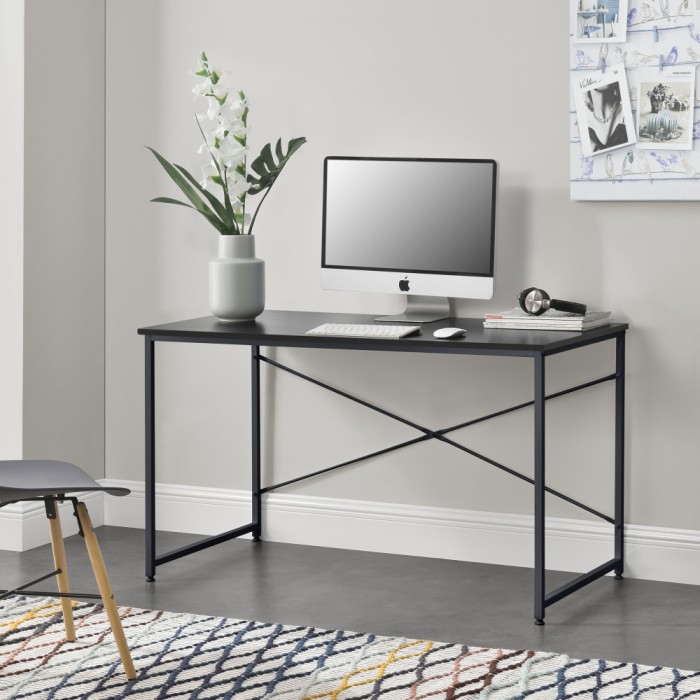 Birou Class negru [en.casa] HausGarden Leisure