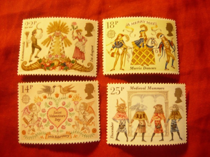 Serie Marea Britanie 1981 Festival Folcloric - 4 valori