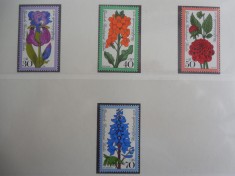 Serie timbre nestampilate flora flori Germania Berlin Vest MNH Berlin West foto