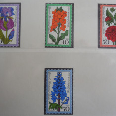 Serie timbre nestampilate flora flori Germania Berlin Vest MNH Berlin West