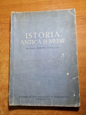 manual istoria antica si medie - pentru clasa a 5-a - din anul 1960