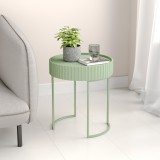 Masa laterala Rill 46x40 cm verde menta, design modern [en.casa]