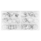 Set coliere metalice cu surub din otel, 34 piese, NEO TOOLS