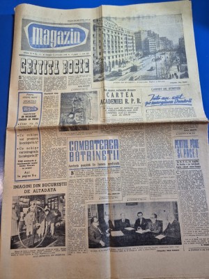 ziarul magazin 14 februarie 1959 - articolul combaterea batranetii,comuna fratesti giurgiu,bucurestii de altadata,grigoras dinicu foto