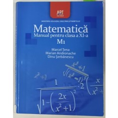 MATEMATICA , MANUAL PENTRU CLASA A IX -A , M1 , de MARCEL TENA ...DINU SERBANESCU , 2010