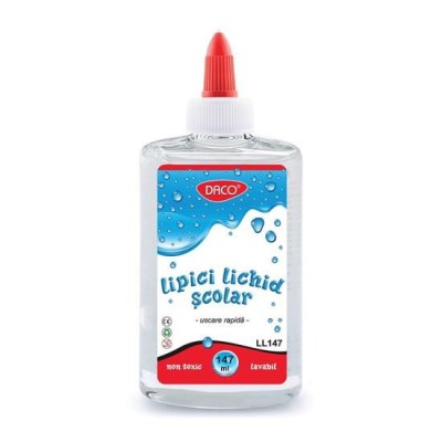 Lipici Lichid scolar Daco , 147 ml foto