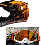 Cumpara ieftin Casca Moto Atv Cross Enduro Downhill + Ochelari 100% ,marimi disponibile S,M si L
