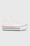 Converse teniși copii Chuck Taylor Star Lift femei, culoarea alb 272856C-White.Garn