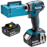 Makita DTD173RTJ - Masina de insurubat cu impact cu 2 acumulatori Li-Ion 18 V 5 Ah 180 Nm M5-M16 valiza speciala