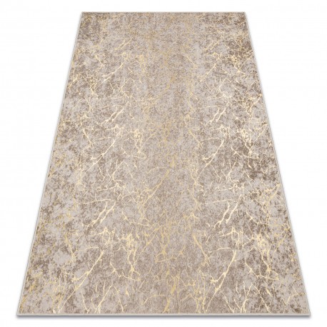 MIRO 11111.2104 covor lavabil Marmură, glamour anti-alunecare - bej / aur, 80x150 cm
