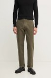 Barbour pantaloni de bumbac culoarea verde, drept, MTR0738