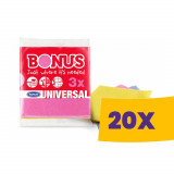 Bonus t&ouml;rlőkendő univerz&aacute;lis 3db-os (Karton - 20 db)