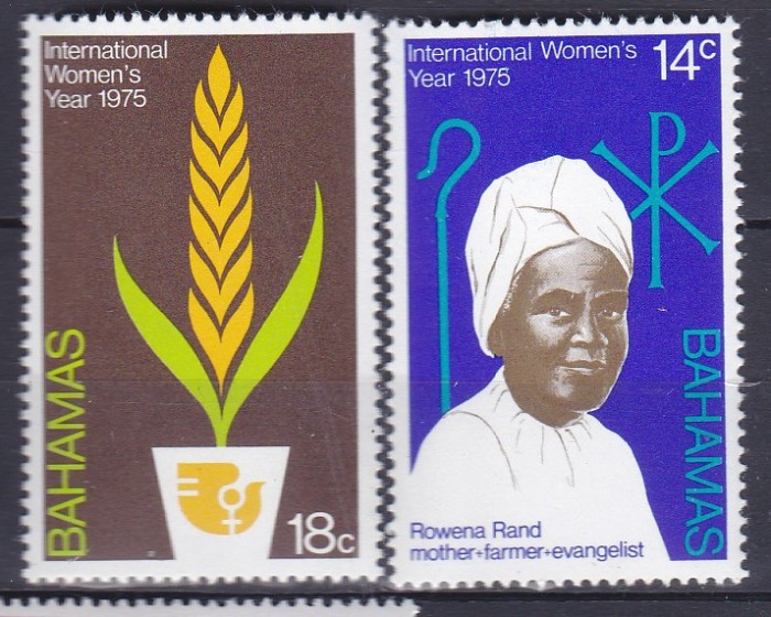 DB1 Bahamas 1975 Anul Int. al Femeii 2 v . MNH