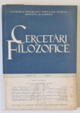 CERCETARI FILOZOFICE , ANUL VI , NR. 4 , 1959