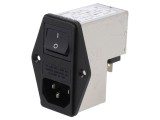 Conector Alimentare AC Soclu Tată 1A 250VAC IEC 60320