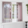 Perdea Voile Violet 140x140 cm, 2 buc, Poliester, Bucle. Perdele Transparente Uni, Dormitor Living, Gossi