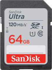 Card de memorie Sandisk Ultra 64GB SDXC Clasa 10 UHS-I foto