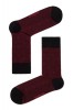 Șosete subțiri de bumbac cu picațele, DiWaRi Classic 120 - Negru-Bordo, 29 (44-45), Conte Elegant