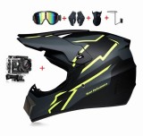 Set Cască Cross Adrenaline MX cu Mănuși, Ochelari, Cagulă și Suport de Perete