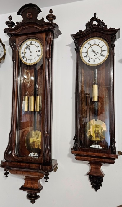 Ceas de perete cu pendul si o greutate Austria 1870