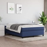 Cadru de pat fără saltea, albastru, 140x200 cm, textil