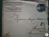 Regalitate Romania ,plic corespondenta circulat,corepondenta financiar -comerciala avocat
