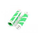 Set mansoane ghidon moto-aluminiu+cauciuc verde