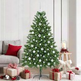 vidaXL Brad de Crăciun cu 300 LED cu suport Verde 180 cm PE 3396336