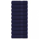 vidaXL Prosoape de baie 10 buc Bleumarin 360 g/m&sup2; 100% bumbac
