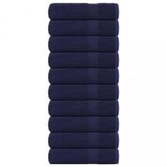 vidaXL Prosoape de baie 10 buc Bleumarin 360 g/m&sup2; 100% bumbac