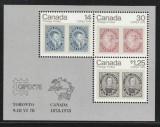 Canada 1978 - Timbru pe timbru, Capex, colita neuzata
