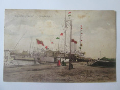 Carte postala Constanta-Vaporul Dacia,circulata 1910 foto