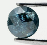 Diamant albastru 0.61 Ct taiat rose