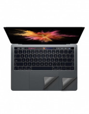 Folie protectie palm rest si trackpad aspect aluminiu pentru MacBook Pro 13.3 2016 Touch Bar, space grey foto