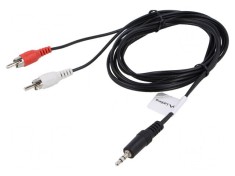 Cablu Jack 3,5mm 3pin la RCA 2m Nichelat