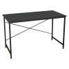 Birou calculator Pakoworld Karvem, 120x60 cm, melamina stejar, cadru metalic negru, modern