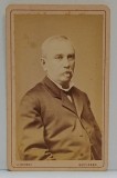 FOTOGRAF J. MANDI , BUCURESTI , DOMN CU MUSTATA , IN STUDIO , FOTOGRAFIE C.D.V. , SFARSIT DE SECOL XIX