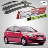 Cumpara ieftin Ștergătoare Kia Rio II DE JB Hatchback 2005-2011 | Set Față și Spate Flat &ndash; TeamCar&reg;