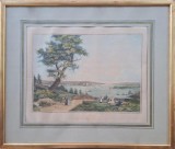 Louis Garneray (1783-1857), Vue de New York, litografie