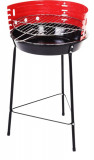 Gratar fix cu 3 picioare BBQ Half open, &Oslash;33 cm, metal, rosu