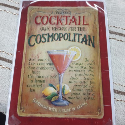Tabla retro decorație bar foto