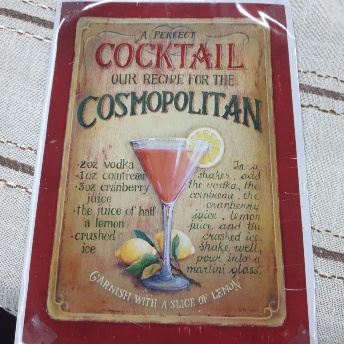Tabla retro decorație bar