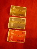 Serie Malta 1971 Europa CEPT , 3 valori, Nestampilat