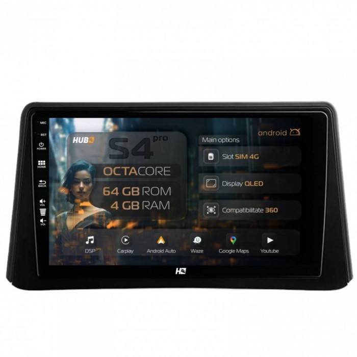 Navigatie Opel Mokka (2012-2016) 4GB RAM Android 13 Octacore Slot Sim 4G DSP GPS Wi-FI Carplay Android Auto USB Bluetooth Waze Touchscreen 9 inch