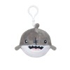 Breloc Rechin de Plus, Squishy, Gri/Alb, 10 cm, ATU-088978, Oem