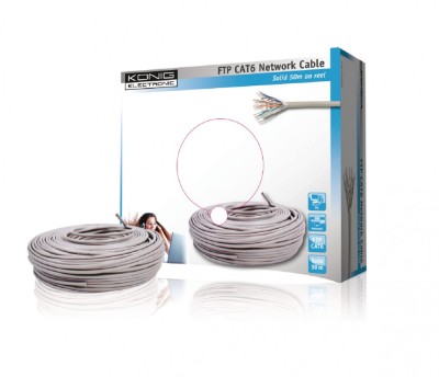 Cablu de retea Konig FTP Cat6 Solid Core 50 m - RESIGILAT foto