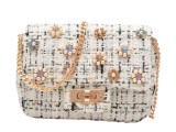Geanta ALDO alba, BBELLAFLORAL 138, din material textil