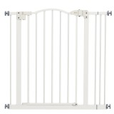 PawHut Poartă Extensibilă pentru C&acirc;ini fără Șuruburi, Poartă de Siguranță Reglabilă, 94-100x94 cm, Alb | Aosom Romania